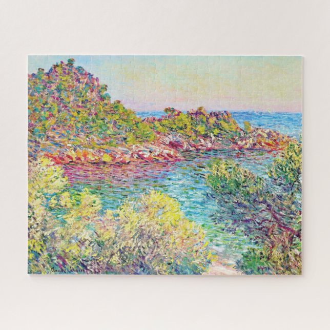Quebra-cabeça Paisagem perto de Monte Carlo (por Claude Monet) (Horizontal)