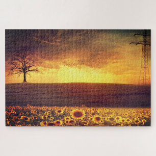 Quebra-cabeça Paisagem - Pôr do sol - Lindo
