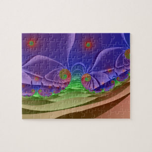 Quebra-cabeça Paisagem Roswelliana Arte Fractal Arco-Íris
