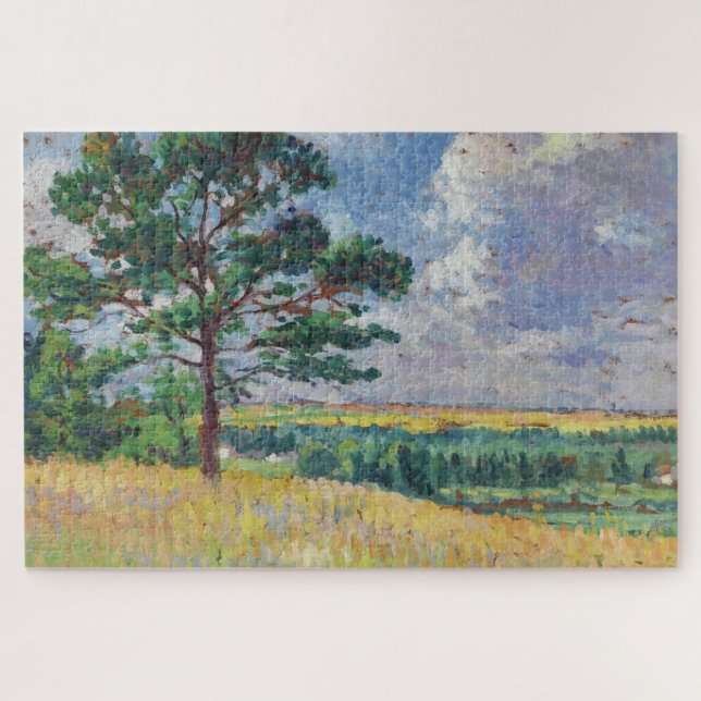 Quebra-cabeça Paisagem rural em Méréville, França (Arte) (Horizontal)