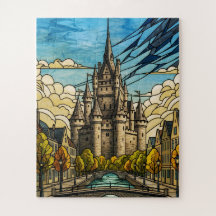 Paisagem Urbana Medieval sobre Ilustração de Vitra