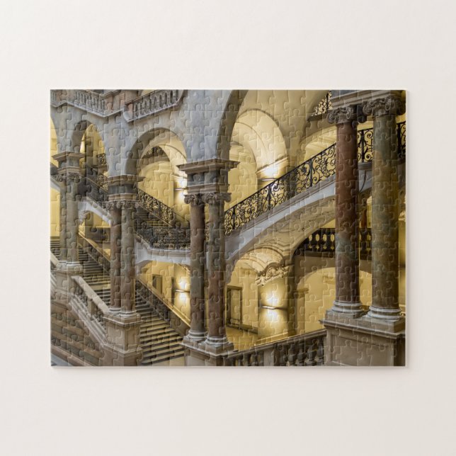 Quebra-cabeça Palácio da Justiça Munique Alemanha. (Horizontal)