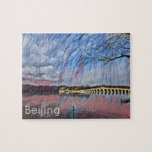 Quebra-cabeça palácio de verão beijing arte (Horizontal)