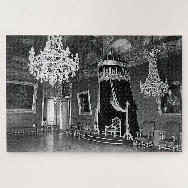 Quebra-cabeça Palácio do Príncipe de Mônaco vintage O Trono (Horizontal)