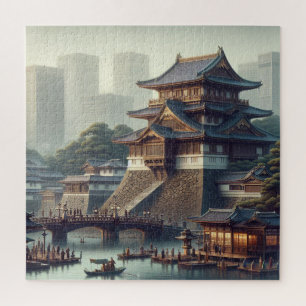 Quebra-cabeça Palácio Imperial de Tóquio paisagem Japão Viagem