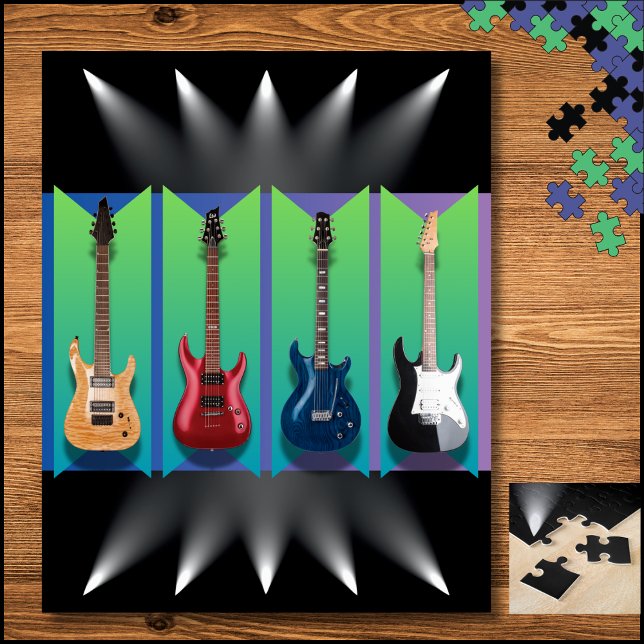 Quebra-cabeça Palco de Coleção de Violões Elétricos Quebra-cabeç (Electric Guitar Collection Stage Spotlight Puzzle)