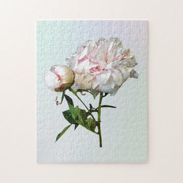 Quebra-cabeça Pale Pink Peony and Bud (Vertical)