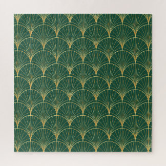 Quebra-cabeça Palm verde Folha Art Deco