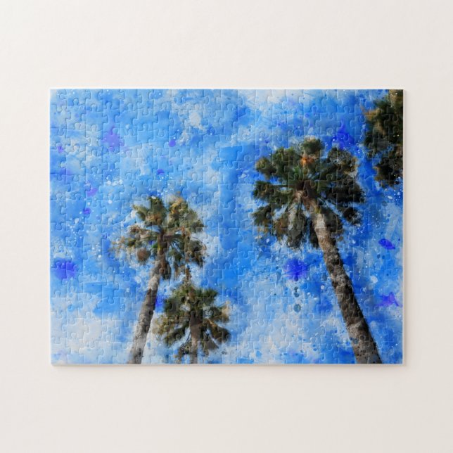 Quebra-cabeça Palmen am blauen Himmel - (Horizontal)