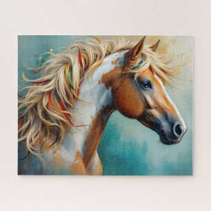 Quebra-cabeça Palomino Paint Mustang Retrato