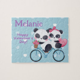 Quebra-cabeça Panda Bear Dia dos Namorados Personalizado Puzzle