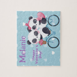 Quebra-cabeça Panda Bear Dia dos Namorados Personalizado Puzzle