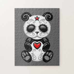 Quebra-cabeça Panda cinzenta do açúcar do zombi