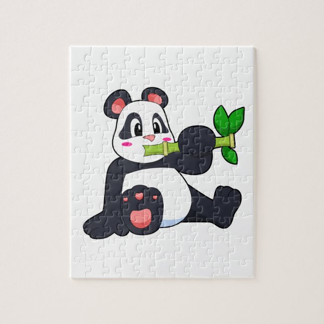 Quebra-cabeça Panda com Bambu (Vertical)
