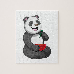 Quebra-cabeça Panda com Bowl Ramen