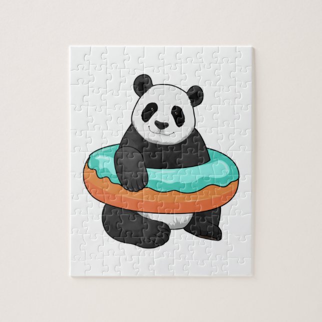 Quebra-cabeça Panda com Donut (Vertical)