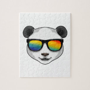 Quebra-cabeça Panda com óculos de sol