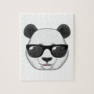 Quebra-cabeça Panda com óculos de sol