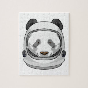 Quebra-cabeça Panda como astronauta com Helmet