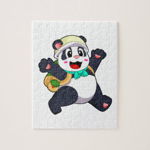 Quebra-cabeça Panda como Estudante