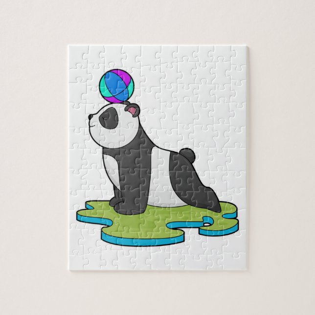 Quebra-cabeça Panda na Malhação de Yoga (Vertical)