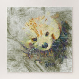 Quebra-cabeça Panda Vermelha Artista
