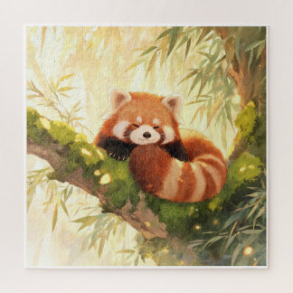 Quebra-cabeça Panda Vermelho