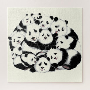 Quebra-cabeça Pandas - Pandemia - Grandes Abraços - Coleções