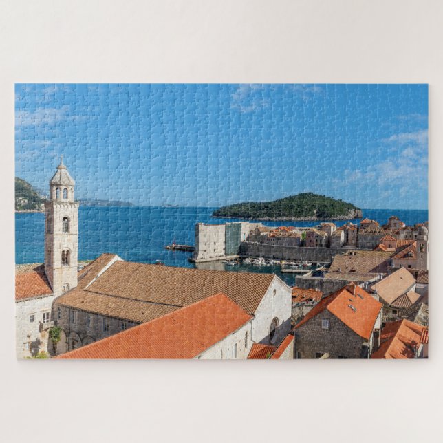Quebra-cabeça Panorama da cidade de Dubrovnik - Croácia (Horizontal)