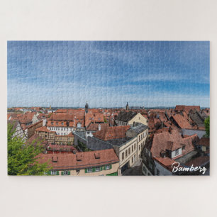 Quebra-cabeça Panorama vê a velha cidade de cima em Bamberg