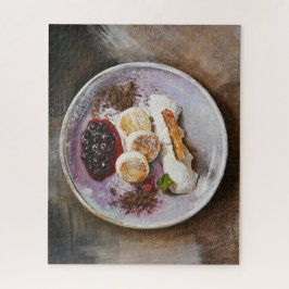 Quebra-cabeça Panquecas de queijo com Berries - Comida Gourmet