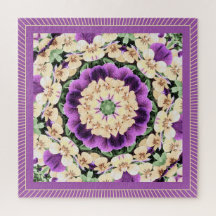 Pansies Mandala: Roxo Antiquado