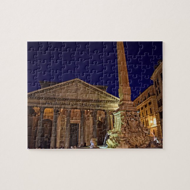 Quebra-cabeça Pantheon by Night - Roma, Itália - 8x10 - 110 pcs (Horizontal)