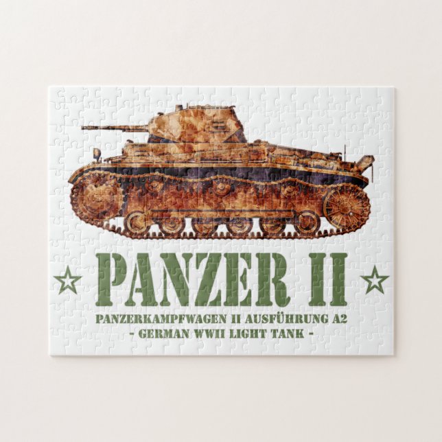 Quebra-cabeça Panzer II A2 Guerra Mundial 2 Tanque alemão leve (Horizontal)