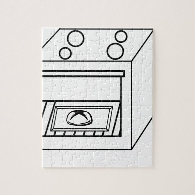 Quebra-cabeça pão no forno, bebê engraçado na mãe grávida (Vertical)