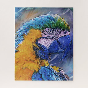 Quebra-cabeça Papagaio Azul