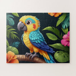 Quebra-cabeça Papagaio Colorido Bonito