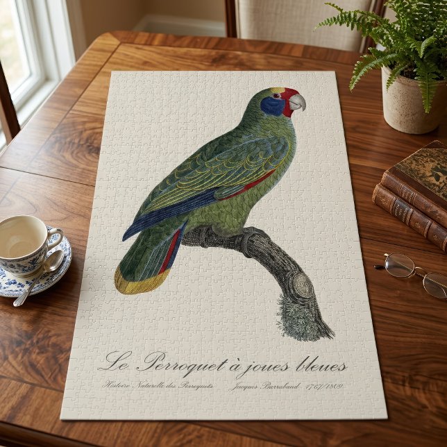 Quebra-cabeça Papagaio-de-cauda-vermelha, Amazona Brasiliensis (Red-Tailed Parrot Amazon, Amazona Brasiliensis. Jigsaw Puzzle)