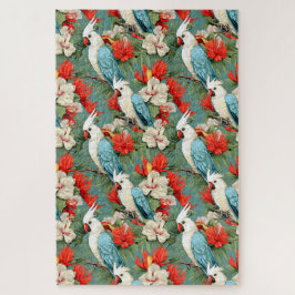 Quebra-cabeça Papagaio Tropical Colorido Difícil