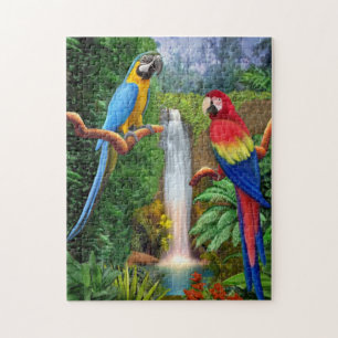 Quebra-cabeça Papagaios tropicais do Macaw