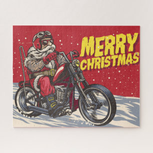 Quebra-cabeça Papai noel Biker Jigsera