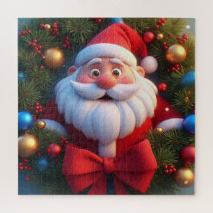 Quebra-cabeça Papai Noel Desenho Animado Natal Festivo