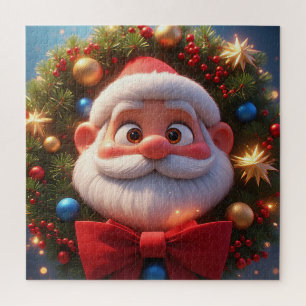 Quebra-cabeça Papai Noel Desenho Animado Natal Festivo