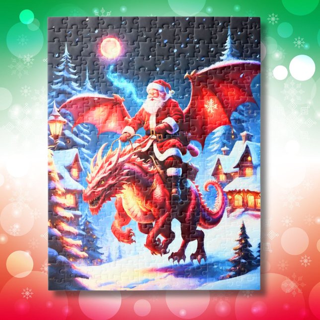 Quebra-cabeça Papai Noel e Dragão na Véspera de Natal (Criador carregado)