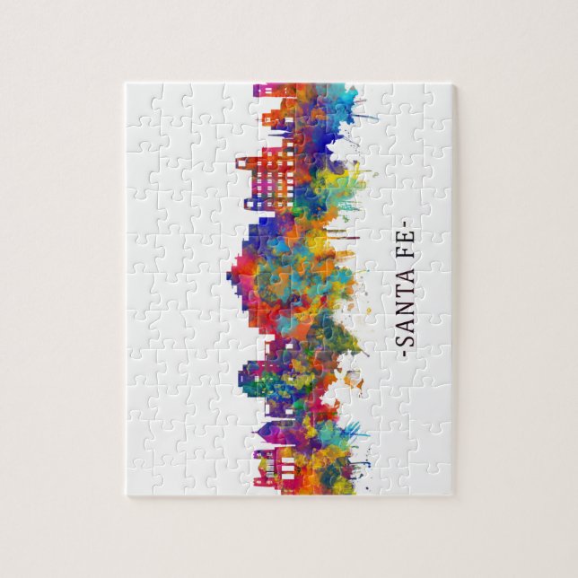 Quebra-cabeça Papai noel Fe New Mexico Skyline (Vertical)