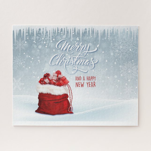 Quebra-cabeça Papai noel Gift Bag (Horizontal)