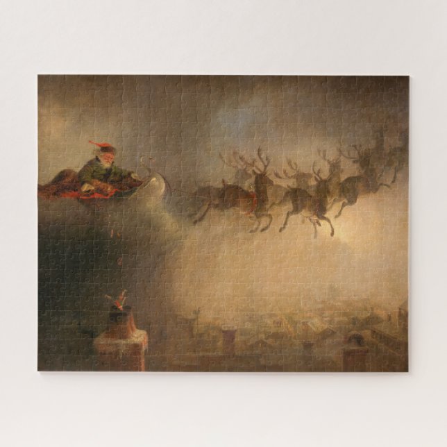 Quebra-cabeça Papai Noel por William Holbrook Beard (Horizontal)
