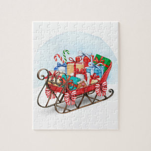 Quebra-cabeça Papai noel Sleigh Jigsee
