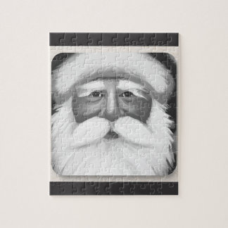 Quebra-cabeça Papai Noel Vintage Puzzle Preto e Branco