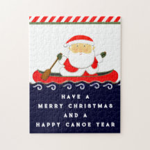 Papais noeis de Natal Kayaking